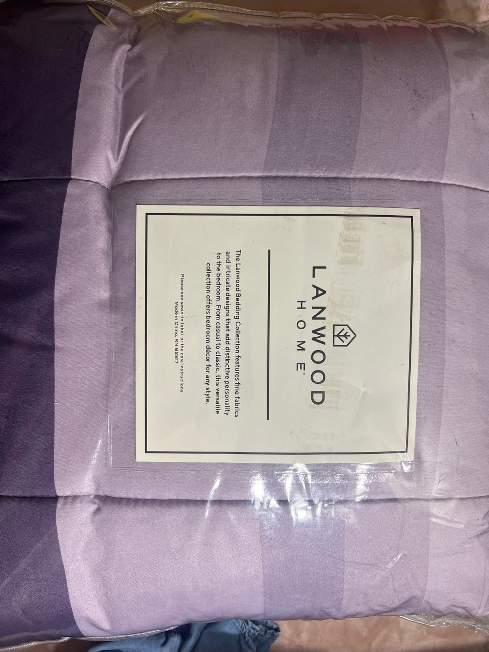 Lavender Stripe Comforter - Purple